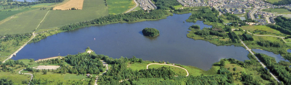 Aerial view of Laurel Reservoir