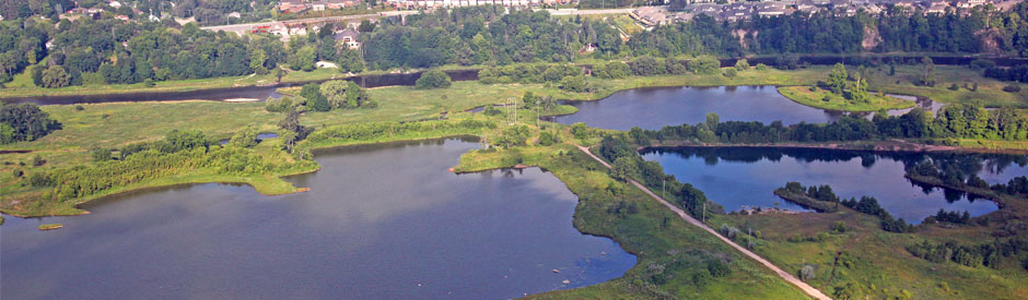 Aerial view of Snyder's Flats