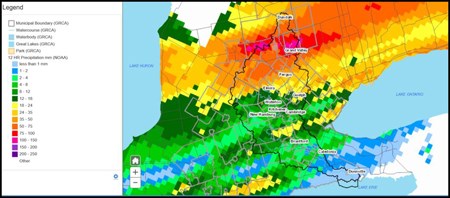 Rainfall radar image from June 23, 2017