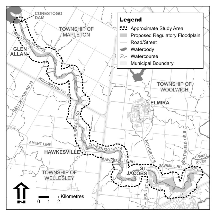 Proposed changes to the regulated floodplain areas of the Lower Conestogo River