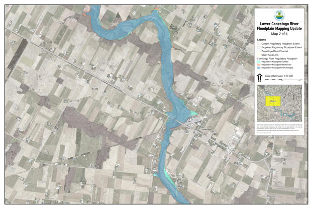 Lower Conestog Floodpplain Mapping Update Map 2 of 4 showing the proposed regulatory changes